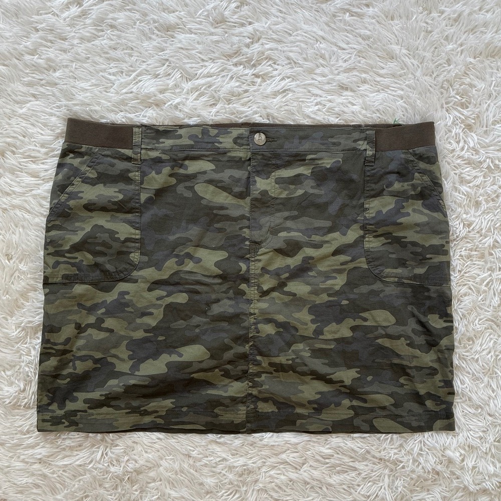 Y2K Lee Riders Womens Camouflage Green Midrise Mini Skirt Size 22M